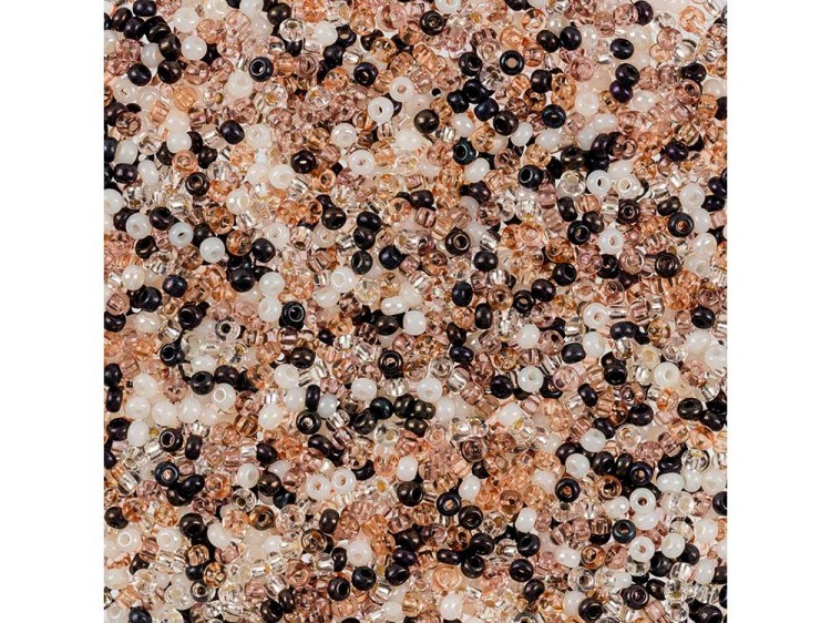 Бисер Preciosa Чехия, ассорти, №056 песочно-жемчужный микс, 50 г — картинка 2