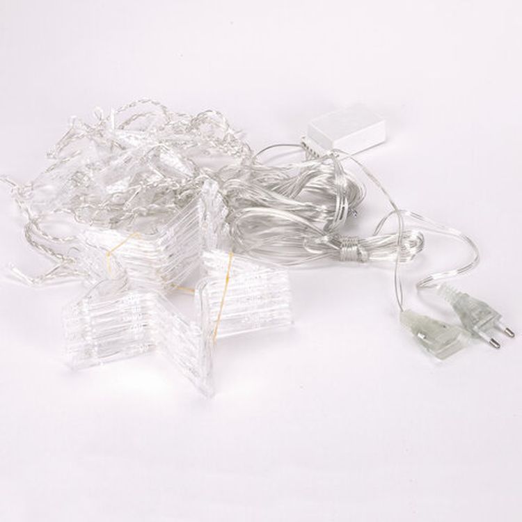 Гирлянда светодиодная «Звезды», занавес на окно 3х1 м, 138 ламп, многоцветная — картинка 2