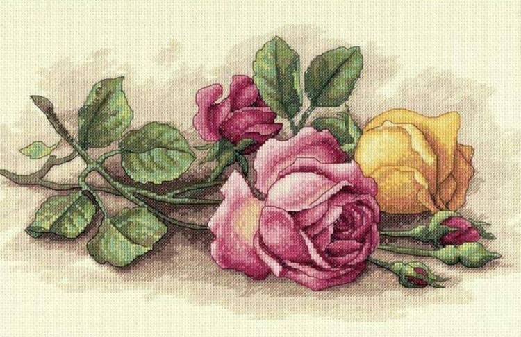 Набор для вышивания «Срезанные розы»
