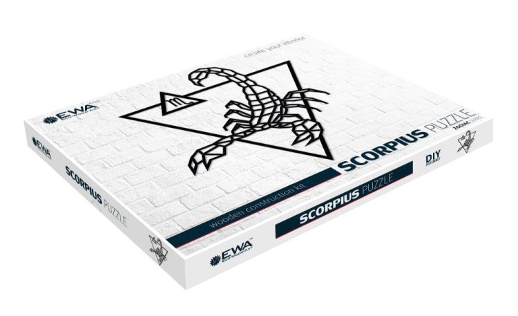 Деревянный интерьерный пазл, панно «Скорпион», EWA Design — картинка 2