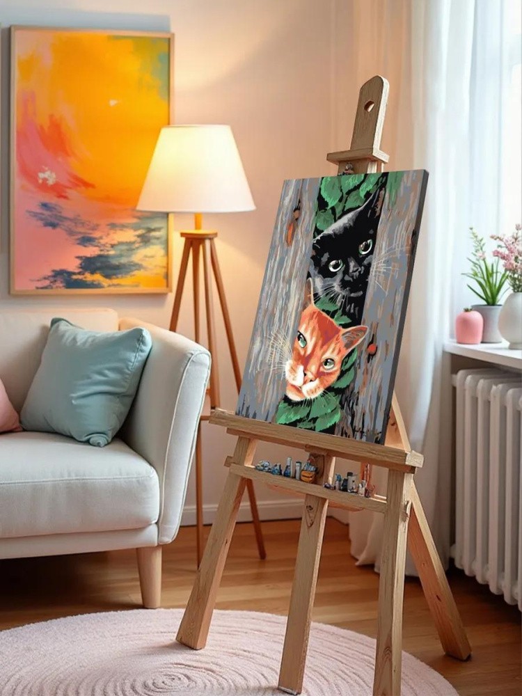 Картина по номерам «Любопытные соседи» — картинка 9