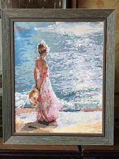 Картина по номерам «Розовое и морская синева» Винсенте Ромеро Редондо