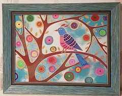 Картина цветным песком «Птица Счастья» Карлы Жерар