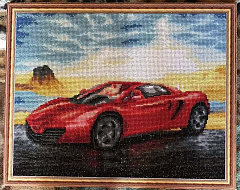 Алмазная вышивка «Красное авто» Алмазная вышивка «Красное авто»